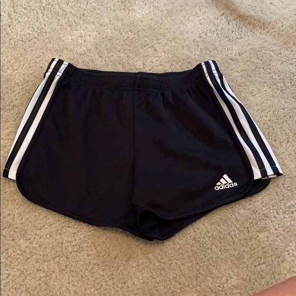 girls black adidas shorts